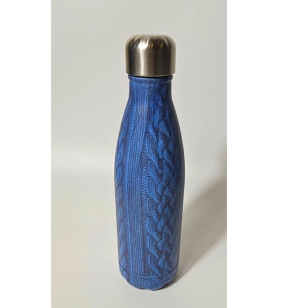 S’well Cashmere Cable 17oz Bottle New in Tube Blue Textile Discontinued